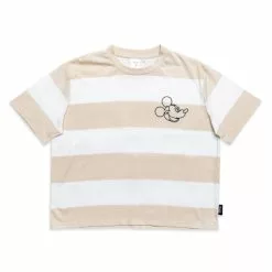 Mickey Mouse Striped Crop T-Shirt For Women