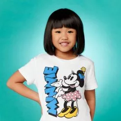 Minnie Mouse White T-Shirt For Kids, Mickey & Co. -Cheap Adult Fashion Store 2328049220098M 1