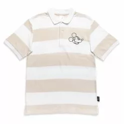 Mickey Mouse Striped Polo Tee For Adults