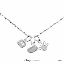 Disney Necklace Mickey Shorts Shoe Glove, Silver