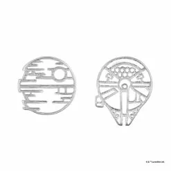 Star Wars™ Earring Death Star™, Silver -Cheap Adult Fashion Store 348658016174 4