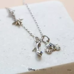 Disney Necklace Cinderella, Silver -Cheap Adult Fashion Store 348658022175 2