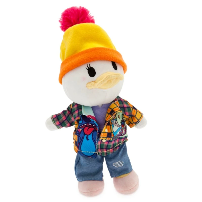 NuiMOs Small Plush Tartan Shirt, Denim Jeans And Pom Pom Hat 4 NuiMOs Small Plush Tartan Shirt, Denim Jeans And Pom Pom Hat - Image 2