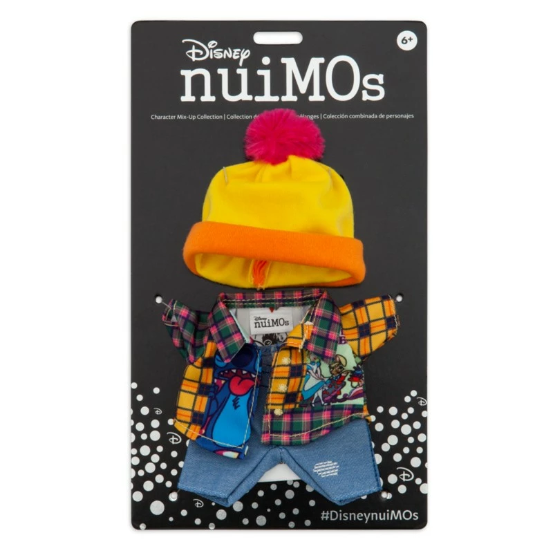 NuiMOs Small Plush Tartan Shirt, Denim Jeans And Pom Pom Hat 5 NuiMOs Small Plush Tartan Shirt, Denim Jeans And Pom Pom Hat - Image 3