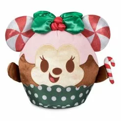 Minnie Mouse Candy Cane Crush Cupcake Disney Munchlings Scented Medium Plush - Baked Treats