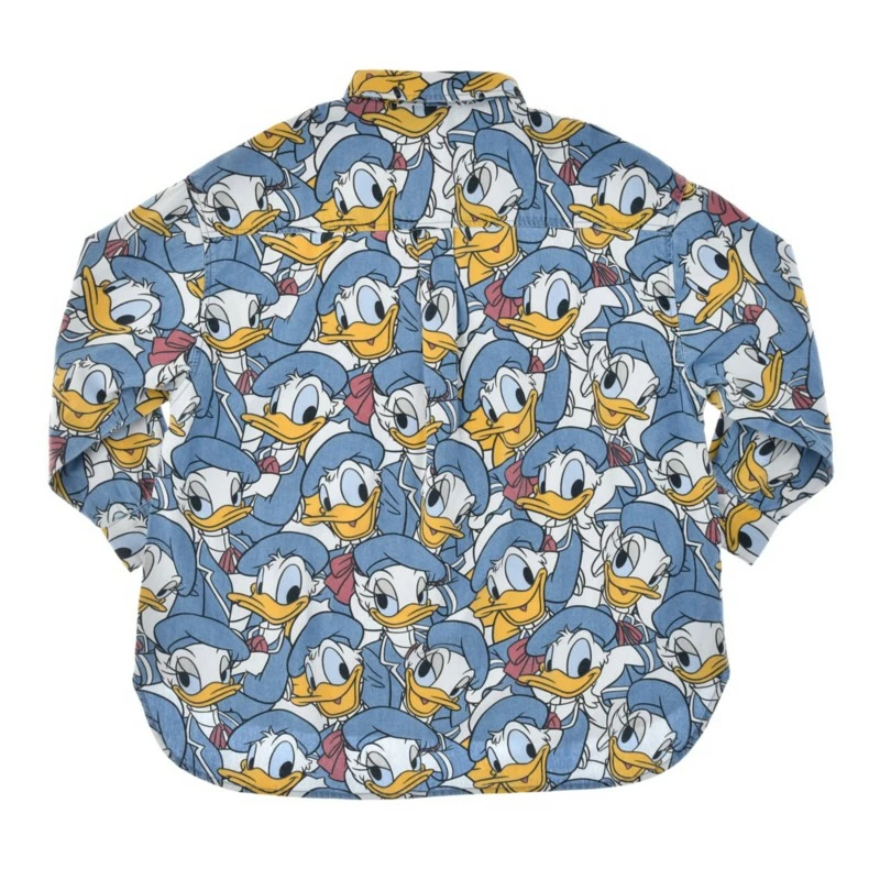 Donald & Daisy Duck Long Sleeve Denim Shirt For Adults 4 Donald & Daisy Duck Long Sleeve Denim Shirt For Adults - Image 2