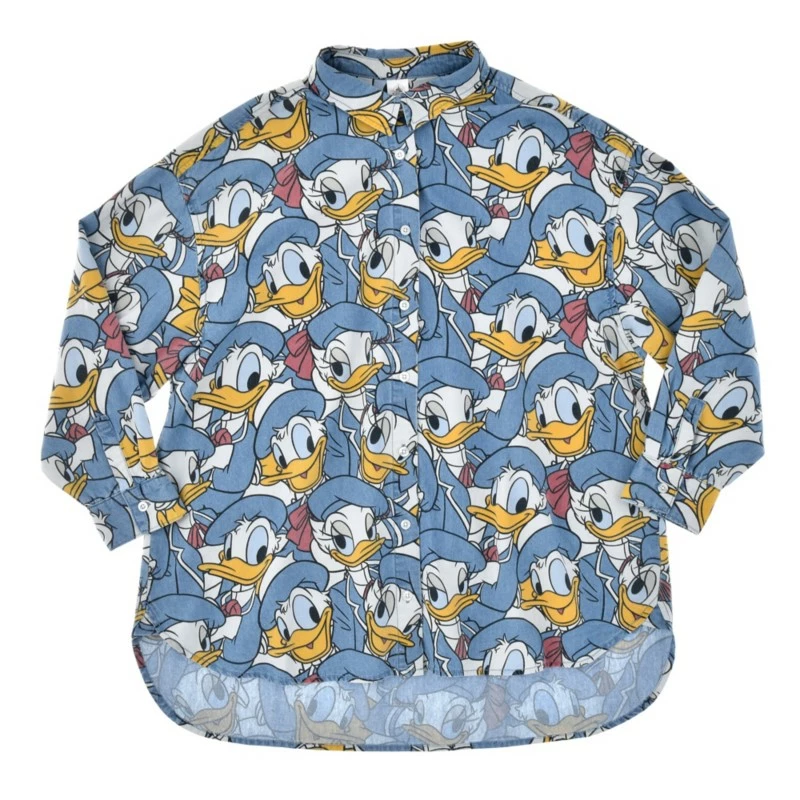 Donald & Daisy Duck Long Sleeve Denim Shirt For Adults 3 Donald & Daisy Duck Long Sleeve Denim Shirt For Adults