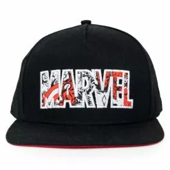 Marvel Logo Flat Brim Cap For Adults