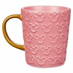 Mickey Mouse Pink And Gold Raised Icon Mug, Disney Homestead Collection -Cheap Adult Fashion Store 465033642069 2