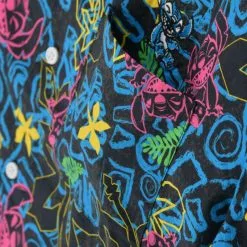 Stitch Neon Summer Shirt For Adults, Lilo & Stitch -Cheap Adult Fashion Store 5205052670039M 2
